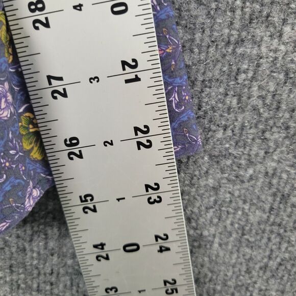 Stacy Adams Purple Floral Performance Modern Fit Button Shirt SIZE 19 34/35 - Picture 8 of 11